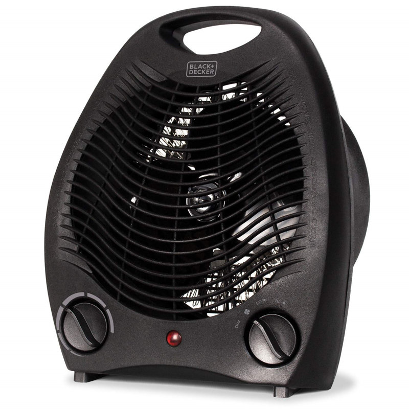 Black + Decker Personal Desktop 1,500 Watt Electric Fan Compact Heater